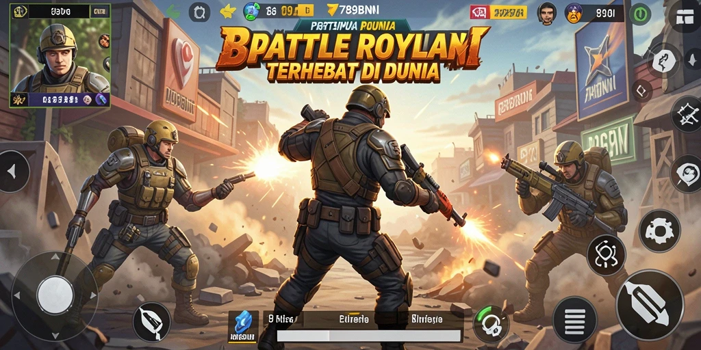 Screenshot gameplay 789BNI menampilkan aksi seru dalam Battle Royale.