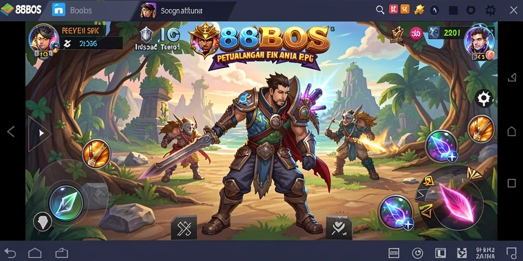 Tampilan gameplay RPG yang menarik dan seru di 88BOS.