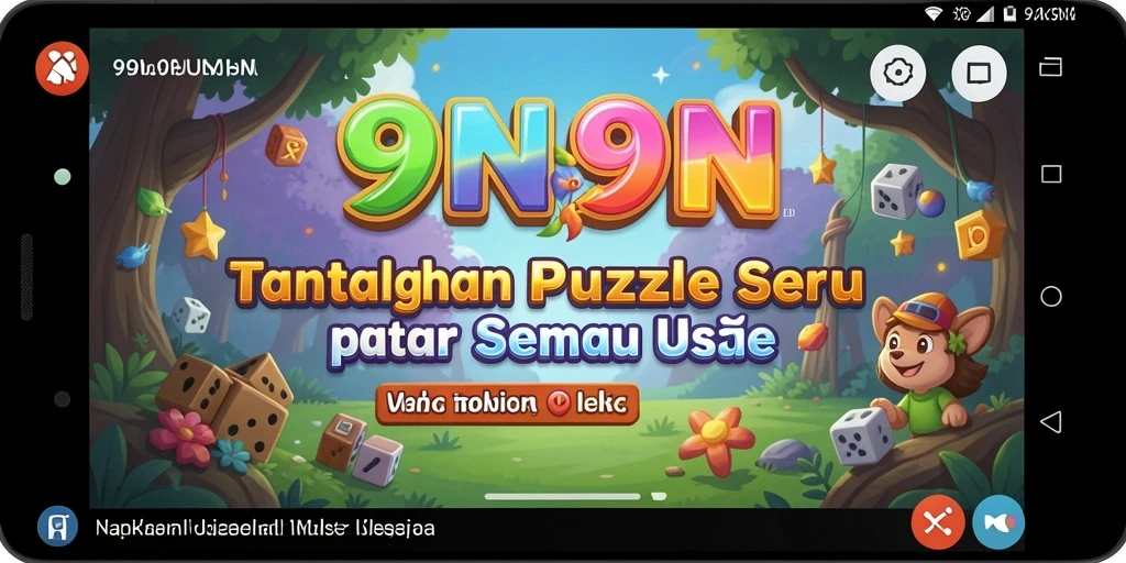 Screenshot gameplay 9N9N menampilkan tantangan Puzzle yang menarik.