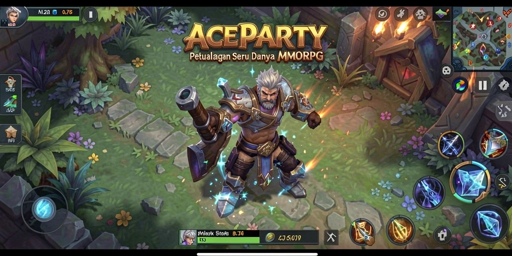 Tangkapan layar gameplay ACEPARTY yang menampilkan aksi seru dalam petualangan MMORPG.