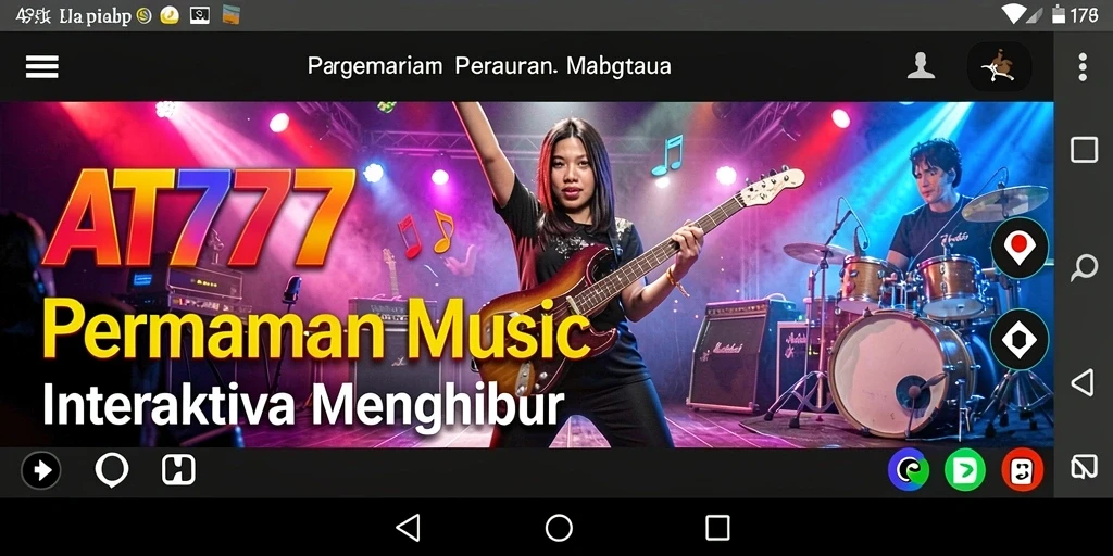 Screenshot gameplay AT777 menunjukkan aksi permainan musik yang seru.
