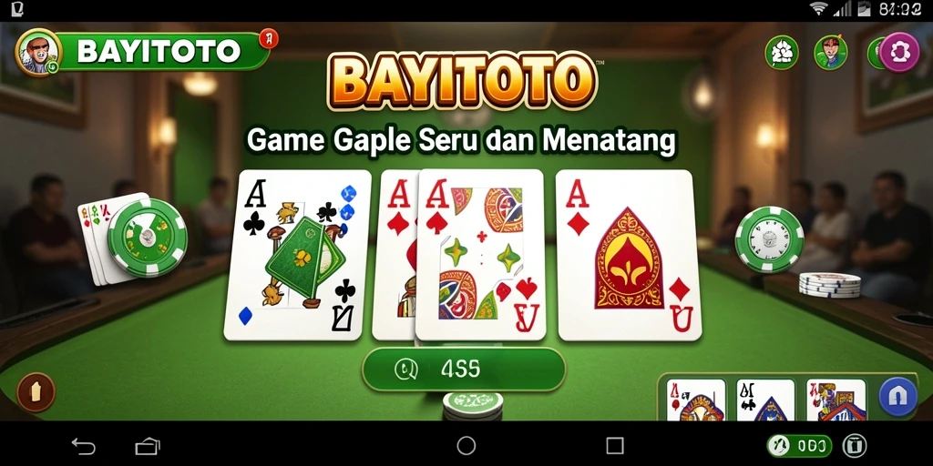 Tangkapan layar BAYITOTO menunjukkan pemain dalam aksi seru bermain Gaple.