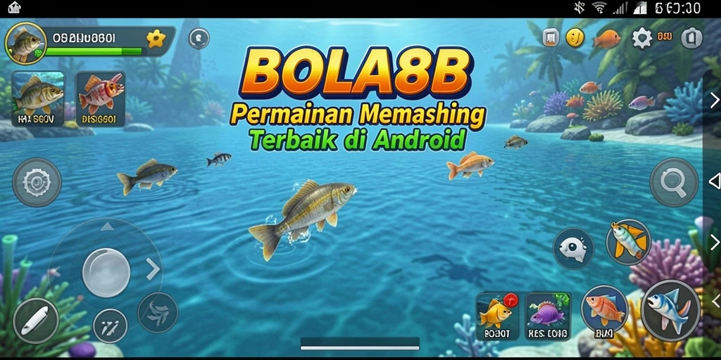 Screenshot gameplay BOLA88 yang menunjukkan aksi memancing yang dinamis.