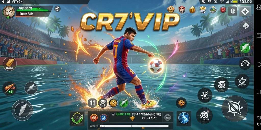 Screenshot gameplay CR7VIP menampilkan aksi memancing seru di lokasi yang indah.