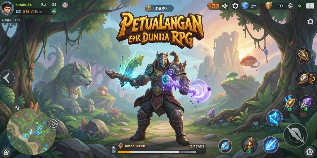 Tampilan gameplay RPG yang mendebarkan dan penuh aksi.
