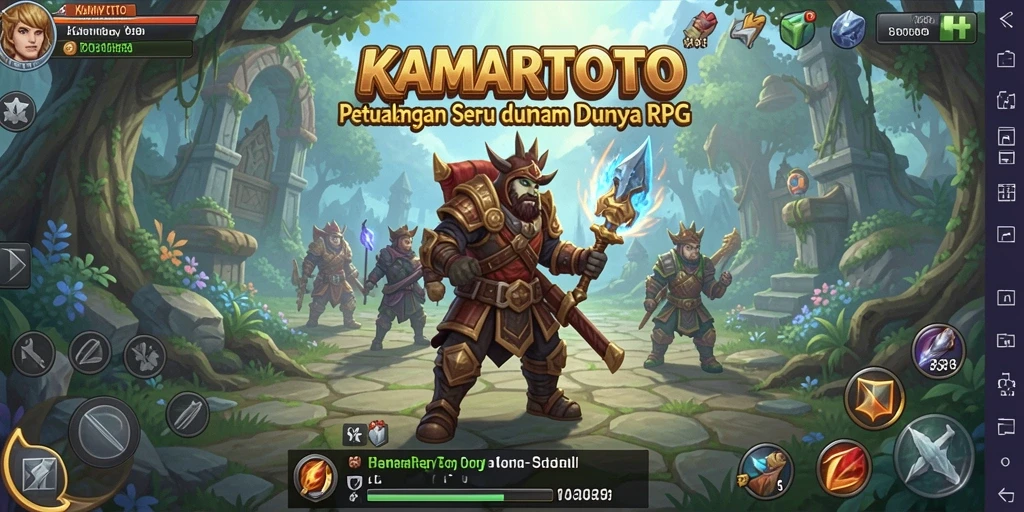 Screenshot gameplay <strong>KAMARTOTO</strong> menunjukkan pertarungan seru dan karakter yang menarik.