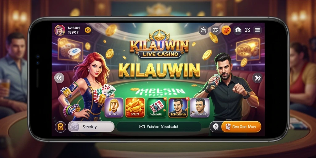 Gameplay seru di KILAUWIN dengan dealer langsung dan suasana kasino.