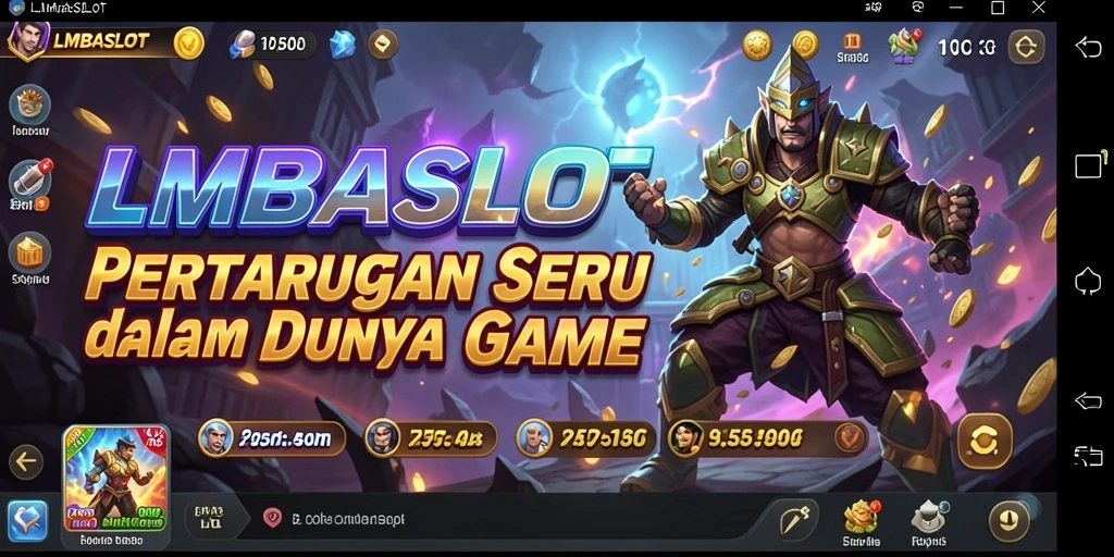Gameplay LMBASLOT menampilkan aksi pertarungan yang mendebarkan dengan karakter unik.