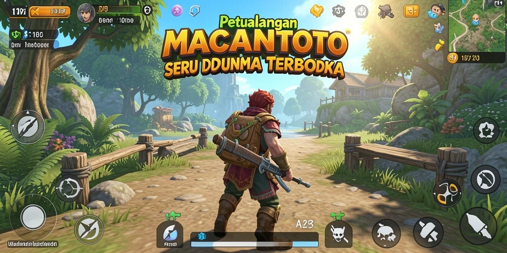 Tampilan gameplay menakjubkan dari dunia terbuka <strong>MACANTOTO</strong>.