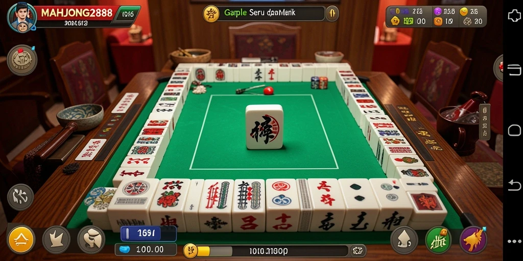 Tampilan gameplay MAHJONG288 yang menarik dengan elemen Gaple yang klasik.