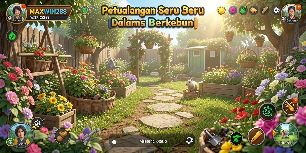 Tampilan gameplay MAXWIN288 yang menarik saat berkebun.