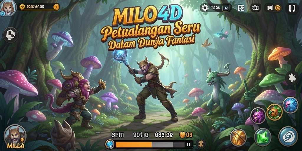 Tampilan menarik dari gameplay petualangan di MILO4D.
