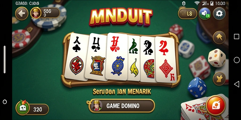 Tampilan gameplay menarik dari MNDUIT yang menghidupkan permainan Domino.