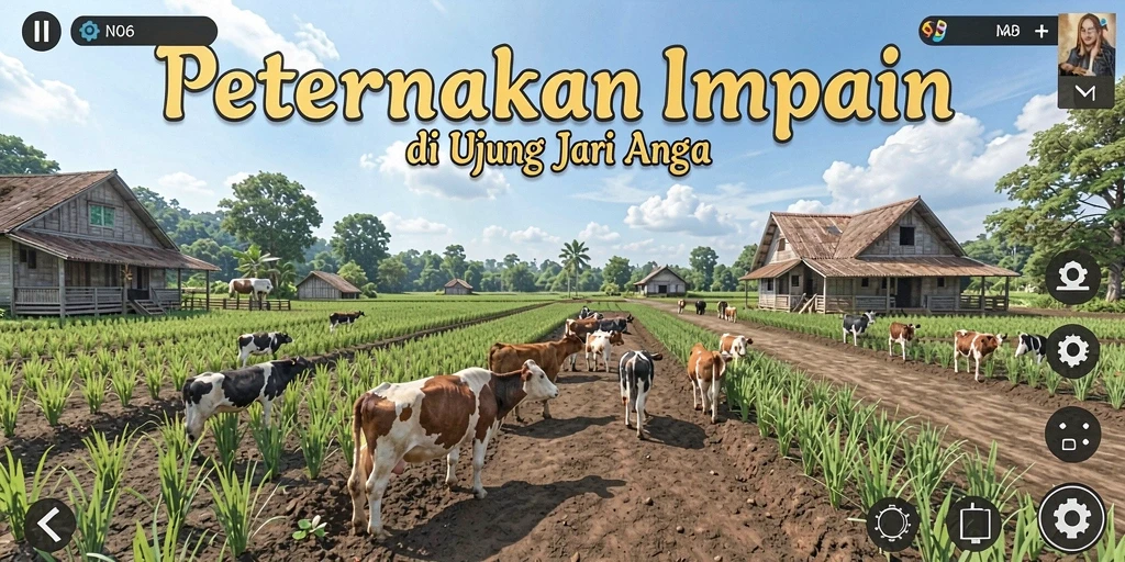 Tangkapan layar menunjukkan gameplay menarik dalam bertani di N06.