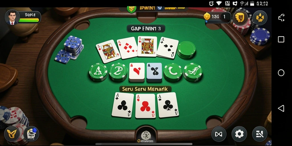 Screenshot gameplay RPWIN1, menampilkan aksi seru bermain Gaple.
