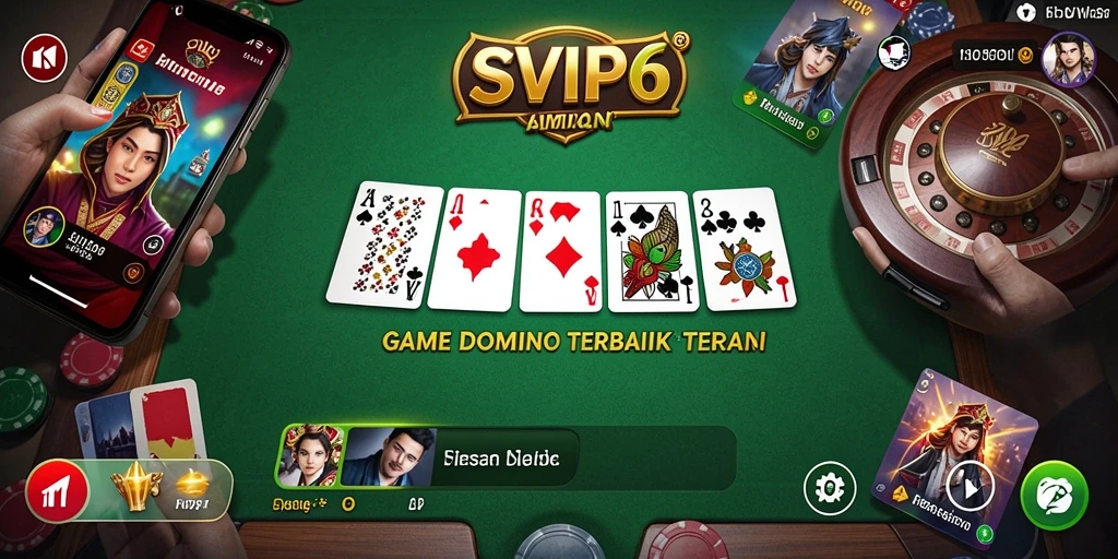 Tampilan gameplay SVIP6 yang memukau dengan aksi Domino seru.