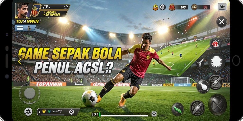 Gameplay seru dan kompetitif dalam TOPANWIN, aksi sepak bola nyata.